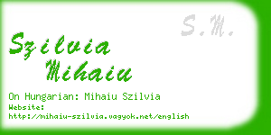 szilvia mihaiu business card